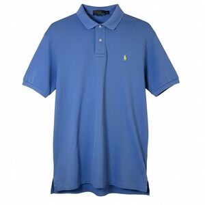 Polo Ralph Lauren Men Polo Shirt Blue‎ XXL Cotton Short Sleeve Pony Logo Office